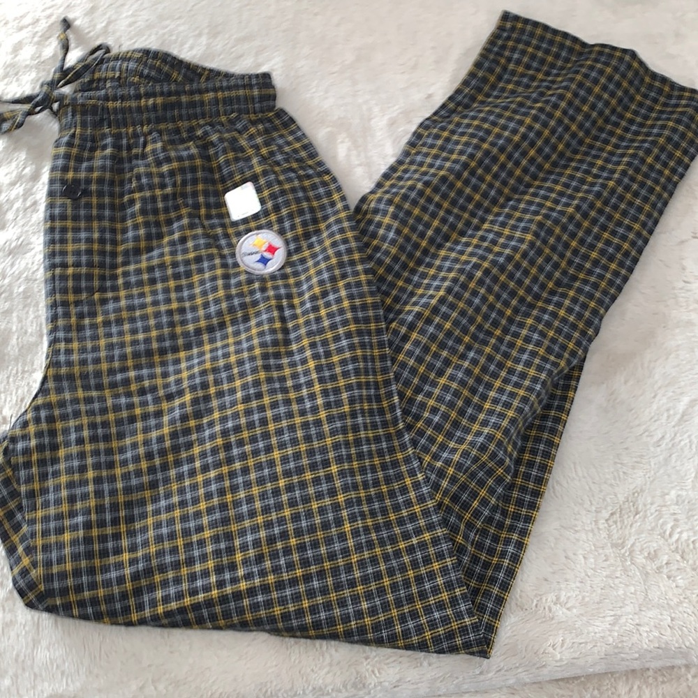 Small Mens NFL Steelers Plaid new pajama pants